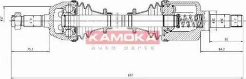 Kamoka CT1138952 - Приводной вал autospares.lv