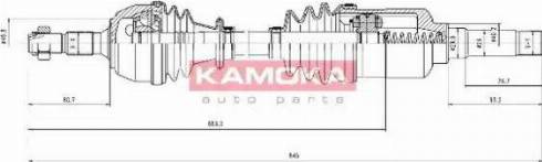 Kamoka CT1138906 - Приводной вал autospares.lv