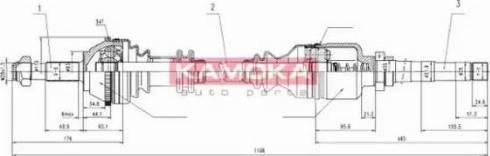 Kamoka CT1138917A - Приводной вал autospares.lv