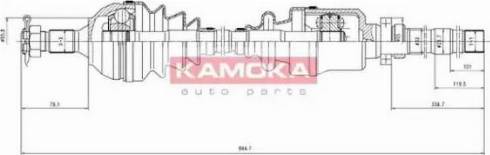 Kamoka CT1138925 - Приводной вал autospares.lv