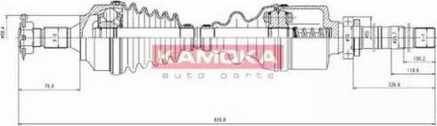 Kamoka CT1138972 - Приводной вал autospares.lv