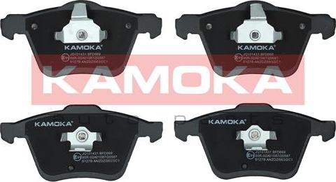 Kamoka JQ101431 - Тормозные колодки, дисковые, комплект autospares.lv