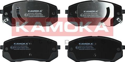 Kamoka JQ101474 - Тормозные колодки, дисковые, комплект autospares.lv