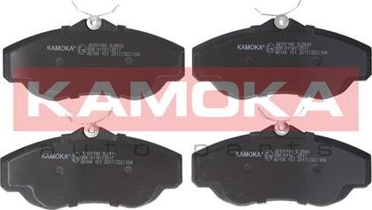 Kamoka JQ101190 - Тормозные колодки, дисковые, комплект autospares.lv