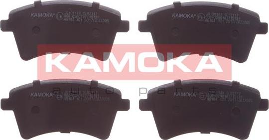 Kamoka JQ101148 - Тормозные колодки, дисковые, комплект autospares.lv