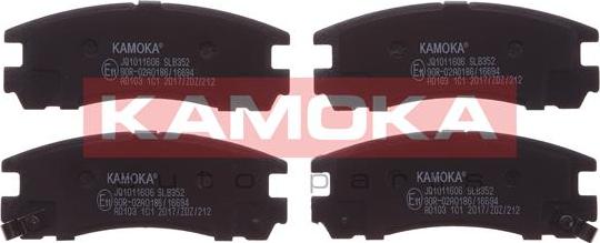 Kamoka JQ1011606 - Тормозные колодки, дисковые, комплект autospares.lv