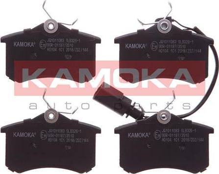 Kamoka JQ1011083 - Тормозные колодки, дисковые, комплект autospares.lv