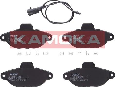 Kamoka JQ1011850 - Тормозные колодки, дисковые, комплект autospares.lv