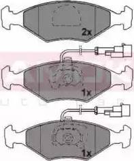 Kamoka JQ1011824 - Тормозные колодки, дисковые, комплект autospares.lv