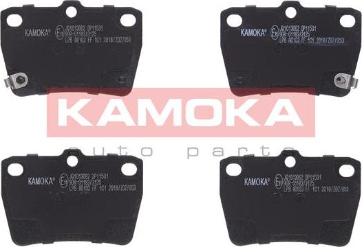 Kamoka JQ1013062 - Тормозные колодки, дисковые, комплект autospares.lv