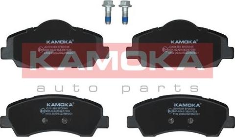 Kamoka JQ101386 - Тормозные колодки, дисковые, комплект autospares.lv