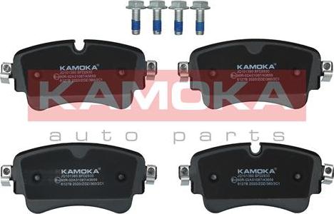 Kamoka JQ101380 - Тормозные колодки, дисковые, комплект autospares.lv