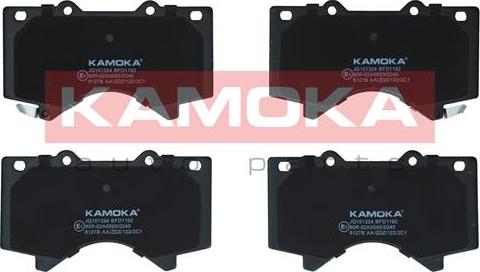 Kamoka JQ101324 - Тормозные колодки, дисковые, комплект autospares.lv
