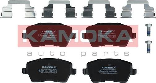 Kamoka JQ101320 - Тормозные колодки, дисковые, комплект autospares.lv