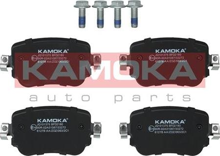 Kamoka JQ101375 - Тормозные колодки, дисковые, комплект autospares.lv