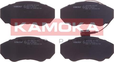 Kamoka JQ1012956 - Тормозные колодки, дисковые, комплект autospares.lv