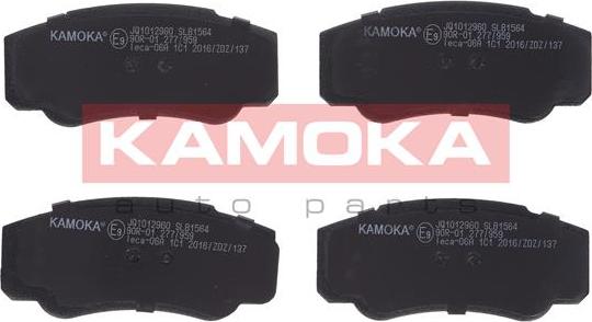 Kamoka JQ1012960 - Тормозные колодки, дисковые, комплект autospares.lv