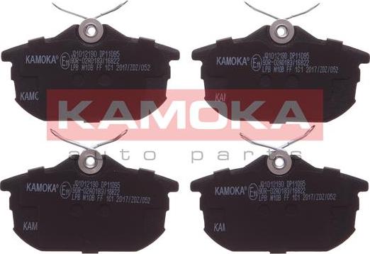 Kamoka JQ1012190 - Тормозные колодки, дисковые, комплект autospares.lv