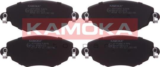 Kamoka JQ1012850 - Тормозные колодки, дисковые, комплект autospares.lv