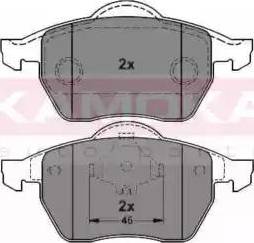 Kamoka JQ1012334 - Тормозные колодки, дисковые, комплект autospares.lv