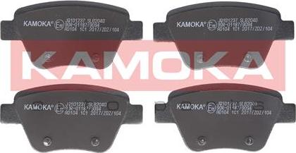 Kamoka JQ101237 - Тормозные колодки, дисковые, комплект autospares.lv
