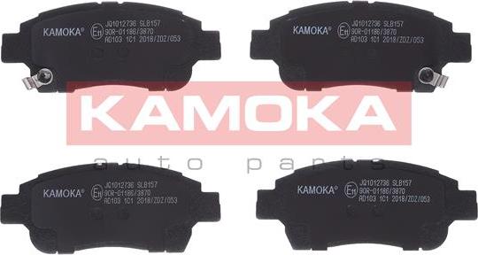 Kamoka JQ1012736 - Тормозные колодки, дисковые, комплект autospares.lv