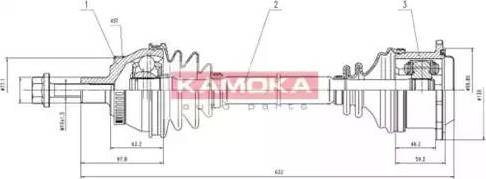 Kamoka VW1138921A - Приводной вал autospares.lv