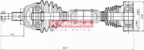 Kamoka VW1138927 - Приводной вал autospares.lv