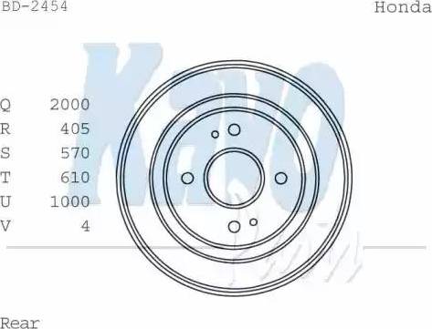 Kavo Parts BD-2454 - Тормозной барабан autospares.lv