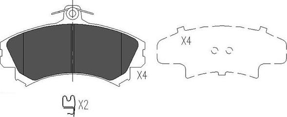 Kavo Parts BP-5553 - Тормозные колодки, дисковые, комплект autospares.lv