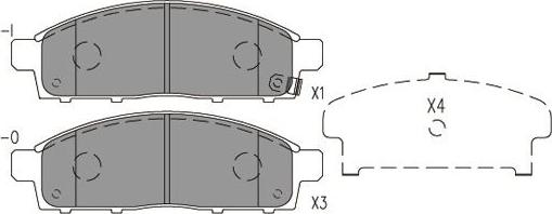 Kavo Parts BP-5566 - Тормозные колодки, дисковые, комплект autospares.lv