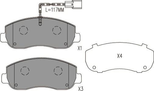 Kavo Parts KBP-6616 - Тормозные колодки, дисковые, комплект autospares.lv