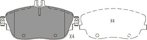 Kavo Parts BP-6638 - Тормозные колодки, дисковые, комплект autospares.lv