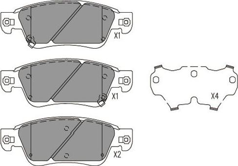 Kavo Parts BP-6633 - Тормозные колодки, дисковые, комплект autospares.lv