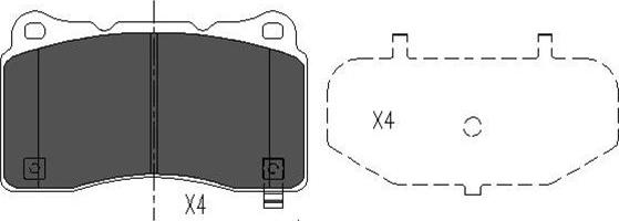 Kavo Parts KBP-8021 - Тормозные колодки, дисковые, комплект autospares.lv