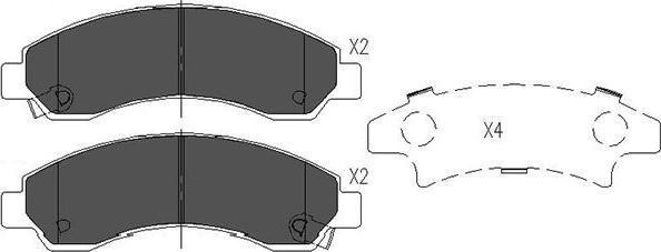 Kavo Parts BP-3520 - Тормозные колодки, дисковые, комплект autospares.lv