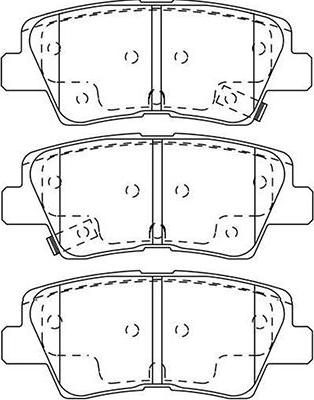 ASVA AKD-12211 - Тормозные колодки, дисковые, комплект autospares.lv