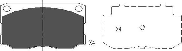 Kavo Parts BP-3051 - Тормозные колодки, дисковые, комплект autospares.lv