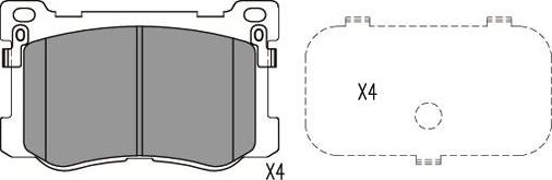 Kavo Parts BP-3057 - Тормозные колодки, дисковые, комплект autospares.lv