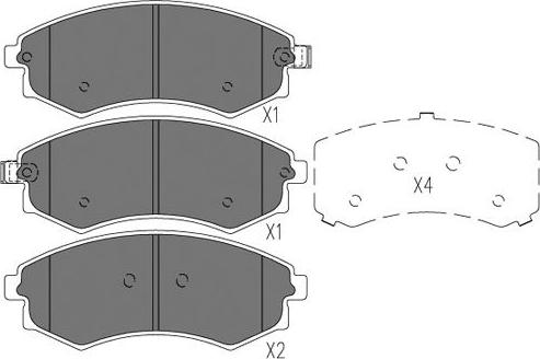 Kavo Parts BP-7508 - Тормозные колодки, дисковые, комплект autospares.lv