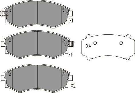 Kavo Parts BP-7502 - Тормозные колодки, дисковые, комплект autospares.lv