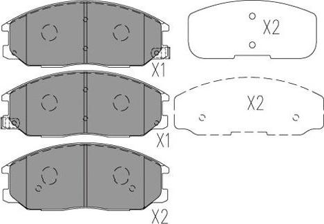 Kavo Parts BP-7510 - Тормозные колодки, дисковые, комплект autospares.lv