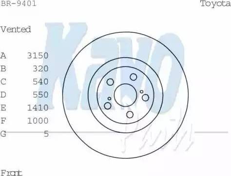 Kavo Parts BR-9401 - Тормозной диск autospares.lv