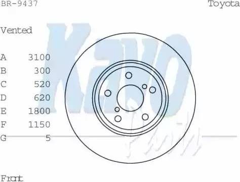 Kavo Parts BR-9437 - Тормозной диск autospares.lv