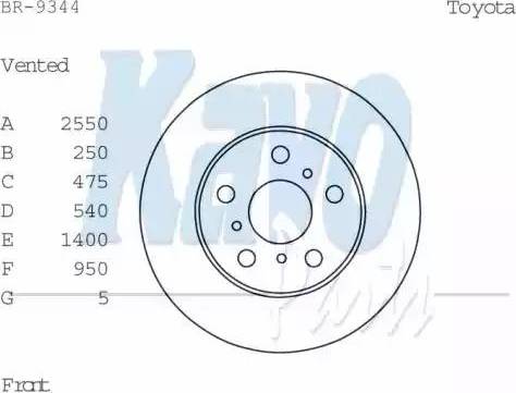 Kavo Parts BR-9344 - Тормозной диск autospares.lv