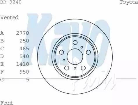 Kavo Parts BR-9340 - Тормозной диск autospares.lv