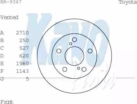 Kavo Parts BR-9347 - Тормозной диск autospares.lv