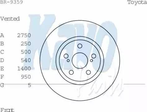 Kavo Parts BR-9359 - Тормозной диск autospares.lv