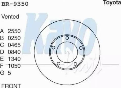 Kavo Parts BR-9350 - Тормозной диск autospares.lv