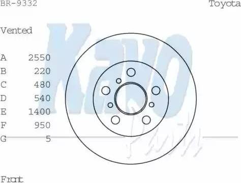 Kavo Parts BR-9332 - Тормозной диск autospares.lv